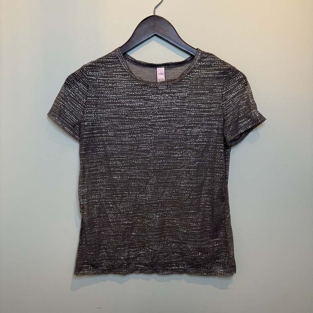 Victoria's Secret Metallic Sheer Mesh T-Shirt Size XS